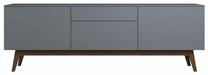 TV skapītis Elme Studios Juva, zila krās./pelēka krās., 45 cm x 180 cm x 60 cm