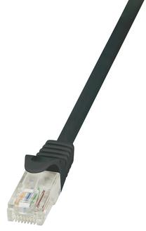 Провод Logilink Patchcord CAT 5e UTP RJ-45 8P8C, RJ-45 8P8C, 0.25 м, черный цв.