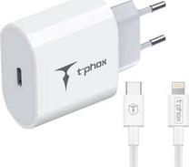 Telefono įkroviklis T-Phox iSpeed, USB-C, juoda sp., 20 W