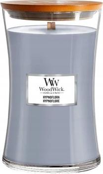 Svece, aromātiskā WoodWick Hypnoflora, 120 h, 609.5 g, pelēka krās.