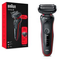 Prekė su pažeista pakuote. Barzdaskutė Braun Series 5 51-R1000s, li-ion, juoda sp./raudona sp.