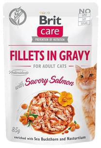 Kassi märgtoit Brit Care Fillets in Gravy, kalaliha/lõhe, 0.085 kg