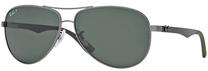 Спортивные солнцезащитные очки Ray-Ban RB8313 004/N5 61, 61 мм, зеленый цв./серый цв.