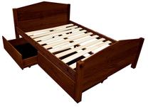 Lova dvigulė Kalune Design Milano With Drawer, 160 x 200 cm, riešuto sp., be čiužinio, su grotelėmis
