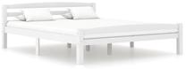 Lova dvigulė VLX Bed Frame, 160 x 200 cm, balta sp., be čiužinio, su grotelėmis