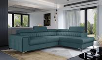 Kampinė sofa Laurence Grande 75, mėlyna sp., dešininė, 205 x 278 cm x 92 cm