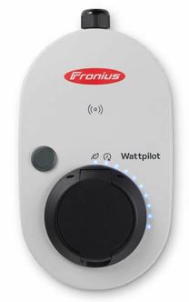 Elektromobiļu uzlādes stacija Fronius Wattpilot Go 11 J 2.0, type 2, 0 m, 11 kW, balta krās./pelēka krās.