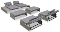 Lauko baldų komplektas VLX 5 Piece Garden Lounge Set With Cushions