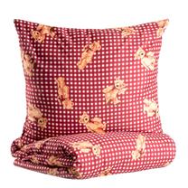 Kalėdinis patalynės užvalkalų komplektas Homla Nallar 759024, rudas/raudonas, 160 x 200 cm