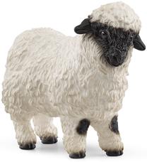 Фигурка-игрушка Schleich Valais Black-Nosed Sheep 13965S, белый цв./черный цв.