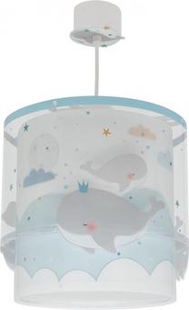 Valgusti rippuv Dalber Whale Dreams Blue, E27, 1 x 15 W, sinine v./valge v. / valge v., 25 x 26 cm