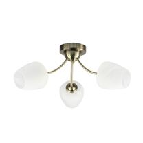 Valgusti lagi Candellux Lighting Zina, E27, 3 x 40 W, valge v. / pronks v.