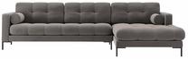 Kampinė sofa Cosmopolitan Design Bali Bluvel 13, šviesiai pilka sp., dešininė, 185 x 293 cm x 75 cm