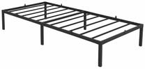 Lova viengulė Akord Furniture Factory, 100 x 200 cm, juoda sp., be čiužinio, su grotelėmis