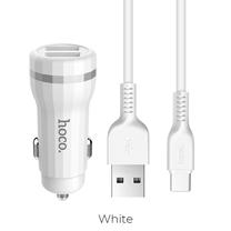 Adapteris Hoco Z27, USB Type C/2 x USB, balta sp.