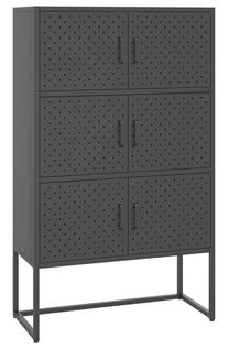 Spintelė VLX Highboard 335879, pilka sp., 35 cm x 80 cm x 135 cm