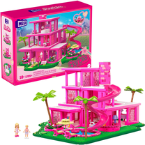 Konstruktorius, lėlių namas Mattel Mega Bloks Barbie DreamHouse, 1795 vnt., rožinė sp.