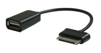 Laidas Savio, USB 2.0 Type A/Samsung 30pin, juoda sp.