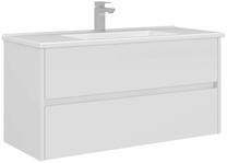 Vonios spintelė su praustuvu Kalune Design Arno, balta sp., 45 cm x 100 cm x 52 cm