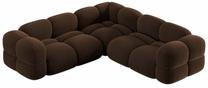 Kampinė sofa Cosmopolitan Design Loretto Vogue 6, šokolado sp., 250 x 250 cm x 68 cm