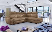Kampinė sofa Loreto Monolith 09, ruda sp., dešininė, 210 x 260 cm x 102 cm