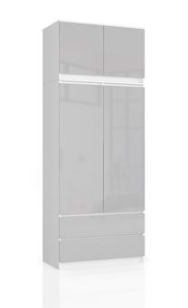 Шкаф Akord Furniture Factory S90, серый цв., 50.4 см x 90.4 см x 235 см