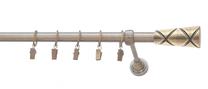 Karnizo komplektas Karpol Olimp Genua, 400 cm, Ø 19 mm, antikinio aukso sp.