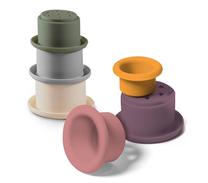 Vonios žaislų komplektas BabyOno Educational Toy Cup Into Cup 1472, įvairių spalvų, 6 vnt.