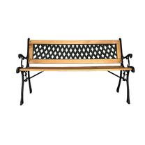 Lauko suoliukas Domoletti, akacijų sp./juoda sp., 53 cm x 123 cm x 74 cm