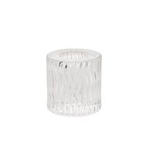 Žvakidė Home4you Gelsa Round, stiklas, Ø 5 cm, 5 cm, skaidri sp.