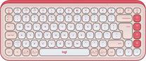 Belaidė kompiuterio klaviatūra Logitech POP Icon Keys 920-01307, Anglų (INT), rožinė sp.