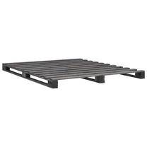 Lova dvigulė VLX Minimalism Wooden, 160 x 200 cm, tamsiai pilka sp., be čiužinio, su grotelėmis