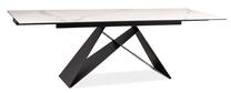 Stalas išskleidžiamas Modern Westin II, balta sp./juoda sp., 160 - 240 cm x 90 cm x 76 cm
