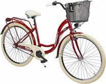 Dviratis miesto Azimut Vintage 3-Speed, 28 ", 17'' rėmas, juoda sp./kreminė sp./raudona sp.