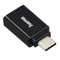 Adapteris Hama USB C plug, USB 3.1, melna krās.