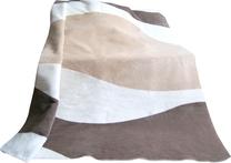 Pledi Greno Glamour KET-48, balts krās./krēmkrāsa/brūna krās., 150 cm x 200 cm