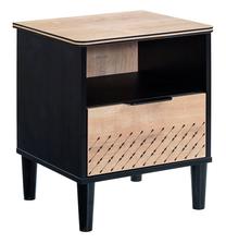 Naktinis staliukas Kalune Design Black 813CLK3501, ruda sp./juoda sp., 54 cm x 44 cm x 40 cm
