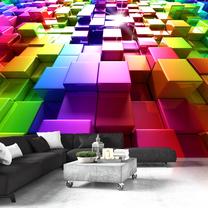 Fototapete Artgeist Colored Cubes, 245 cm x 245 cm