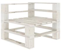 Lauko sofa VLX Pallet 49333, balta sp., 67.5 cm x 70 cm x 60.8 cm