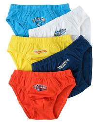 Apakšveļas komplekts, klasisks, zēniem Cool Club Hot Wheels LUB2710647-00, balts krās./dzeltens krās./zila krās., 86/92 cm, 5 gab.
