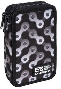 Penālis CoolPack Jumper 2 Links, 19.5 cm x 12.5 cm, melna krās./pelēka krās.