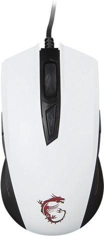 Laidinė žaidimų pelė MSI Clutch GM40, balta sp.