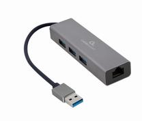 Šakotuvas Gembird A-AMU3-LAN-01 USB 3.0, USB 3.0, 0.18 m, pilka sp.