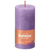 Žvakė, cilindrinė Bolsius Rustic Pillar Shine, 30 h, 8 vnt., violetinė sp.