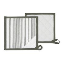 Katlu dvielis Lovely Chaumont PHB775001, 23 cm x 23 cm, balta krās./zaļa krās.