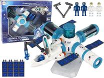 Žaislinis erdvėlaivis Lean Toys Space Station Mission X, mėlyna sp./balta sp.