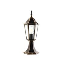 Brīvi stāvošs āra gaismeklis Kobi LO4104, 60W, E27, IP44, zelta krās./melna krās., 17 cm x 42 cm