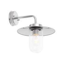 Āra sienas lampa Endon Addison 76597, 42W, E27, IP44, sudraba krās., 26 cm x 33.5 cm