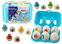 Развивающая игра Lean Toys Geometric Eggs, многоцветный, 6 шт.