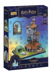 3D-pusle Cubicfun Harry Potter The Burrow, 32 cm x 24 cm, 103 tk, mitmevärviline